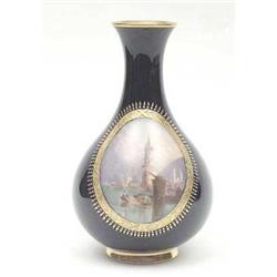 A Kerr & Binns Worcester baluster vase with...