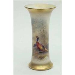 A Royal Worcester spill vase painted with...