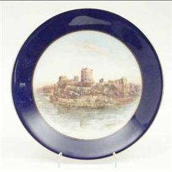 A Royal Worcester cabinet plate decorated...