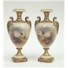 Image 1 : A pair of Royal Worcester vases with scroll...