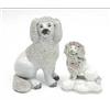 Image 1 : A Victorian Staffordshire bone china poodle...