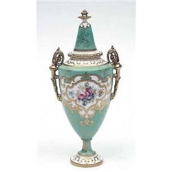 A Royal Crown Derby vase and cover with gilt...