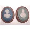 Image 1 : A pair of Wedgwood style jasperware portrait...