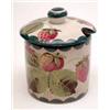 Image 1 : A Wemyss preserve jar and cover painted with...