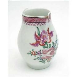 A Newhall sparrow beak cream jug with floral...