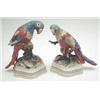 Image 1 : A pair of Nymphenburg parakeets bookends,...