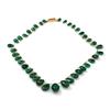 Image 1 : Natural Emeralds Smooth Teardrops Briolettes Graduated Stringing Neckalce 139.85ctw with brass clasp