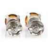 Image 3 : Genuine 2.72 ctw Orange Citrine Stud Earring 14kt Yellow or White Gold 0.92gA Mysql error has occurr