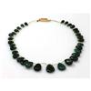 Image 1 : Natural Emeralds Smooth Teardrops Briolettes Graduated Stringing Necklace 122.70ctw with brass clasp