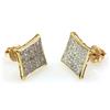 Image 2 : Genuine 0.33ctw Round Cut Diamond Invisible Type Earring 10k Yellow Gold Screw back, 1.22g