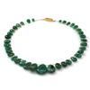 Image 1 : Natural Emeralds Smooth Teardrops Briolettes Graduated Stringing Necklace 160.20ctw with brass clasp
