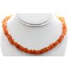 Image 1 : Natural Cornoline Semi Precious Stone Twisted Design Necklace with clasp