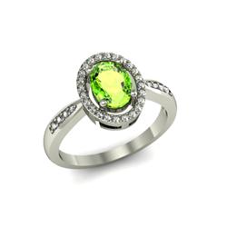 Periodt 1.60 ctw & Diamond Ring 18kt W/Y  Gold