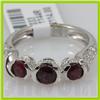 Image 1 : Genuine 1.16 ctw 18k Ruby & Diamond White Gold Ring