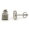 Image 1 : Genuine 0.13ctw Round Cut Diamond Invisible Type Earring 10k White Gold Screw back, 1.19g