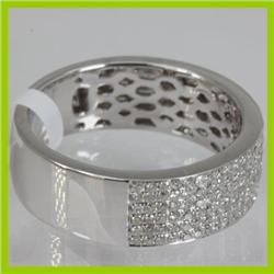 Genuine  0.66 ctw Diamond Ring 18KT White Gold