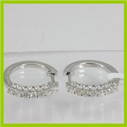 Genuine  0.50 ctw Diamond Earring 18KT White Gold