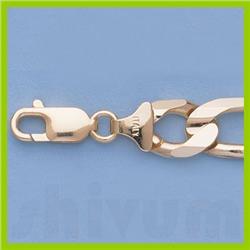 Genuine 16" 14kt Italian Gold-Yellow 11.2mm, Figaro Chain Gauge:300, 88.4gr