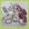 Image 2 : Genuine 3.2 ctw 18k Ruby & Diamond White Gold Ring