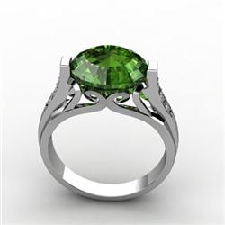Genuine 5.09 ctw Emerald Ring 14kt White or Yellow Gold