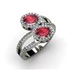 Image 1 : Ruby 1.53 ctw & Diamond Ring 14kt W/Y  Gold