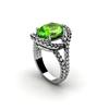 Image 1 : Peridot 4.63 ctw & Diamond Ring 18kt W/Y  Gold