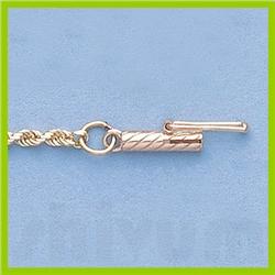 Genuine 16" 14kt Italian Gold-Yellow 2.0mm, D/C  Rope Chain Gauge:D/C or Reg.,  5.0gr