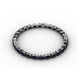 Genuine 13.80 ctw Sapphire Bracelet 18ktWhite or Yellow Gold 6.8g