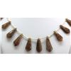 Image 1 : Natural Brown Quartz Gemstone Briolette Arrowhead Stringing Necklace 139.25ctw approximate with bras