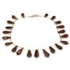 Image 2 : Natural Brown Quartz Gemstone Briolette Arrowhead Stringing Necklace 139.25ctw approximate with bras