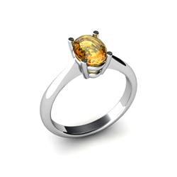 Genuine 2.40 ctw Citrine Ring 18kt White or Yellow Gold