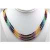 Image 1 : Genuine Designer Multi Color 3 Strand Multi Precious Micro Faceted Roundel 3mm approximate, 121.23ct