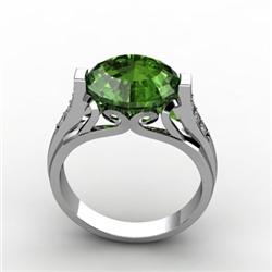 Genuine 5.09 ctw Emerald Ring 18kt White or Yellow Gold