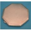 Image 1 : A 9ct gold engine turned octagonal powder...