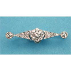 An Edwardian gold, diamond set bar brooch,...