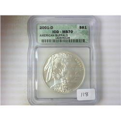 2001-D AMERICAN BUFFALO ICG MS70