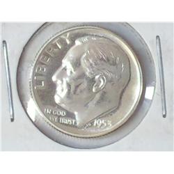 1953 SILVER ROOSEVELT DIME (GEM PROOF)
