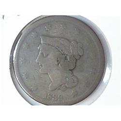 1839 SILLY HEAD US LARGE CENT