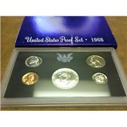 1968 US PROOF SET (WITH BOX) 40% SILVER HALF