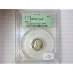 1979-S TYPE I ROOSEVELT DIME PCGS PR69 DCAM