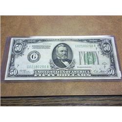 1928-A $50 FRN GOLD PAYMENT NOTE
