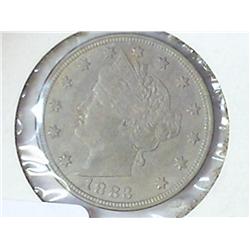 1883 WITHOUT CENTS LIBERTY "V" NICKEL AU