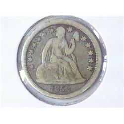 1852 SEATED LIBERTY DIME