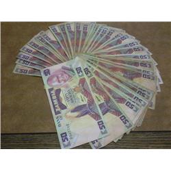 40-ZAMBIA 50 KWACHA NOTES