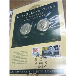 IKE DOLLAR COIN SET (UNC) 1-40% SILVER 1-CLAD