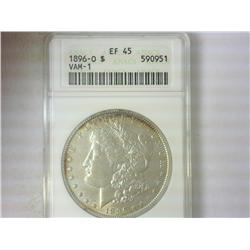 1896-O MORGAN $ ANACS (EF 45) VAM-1
