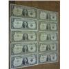 Image 1 : 10 ASSORTED 1957 $1 SILVER CERTIFICATES