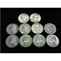 10-60'S WASHINGTON SILVER QUARTERS