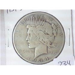 1934-S PEACE SILVER DOLLAR (KEY DATE)
