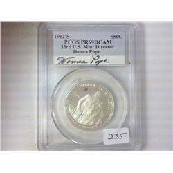 PCGS SIGNED BY DONNA POPE 33RD US MINT DIRECTOR